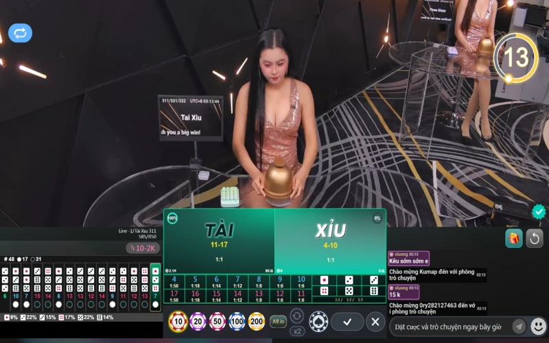 Các cửa cược tài xỉu