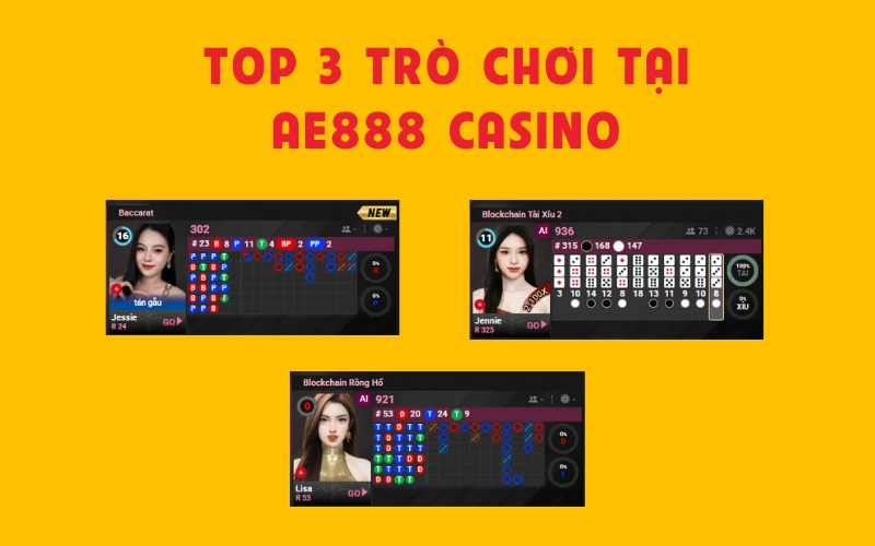 Top 3 trò chơi tại AE888 casino