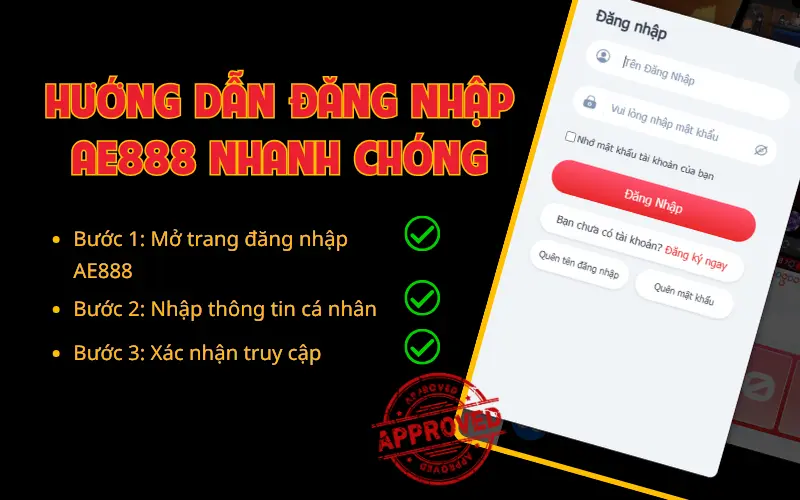 Hướng dẫn đăng nhập AE888
