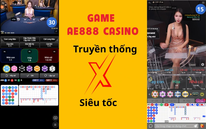Loại hình game AE888 casino