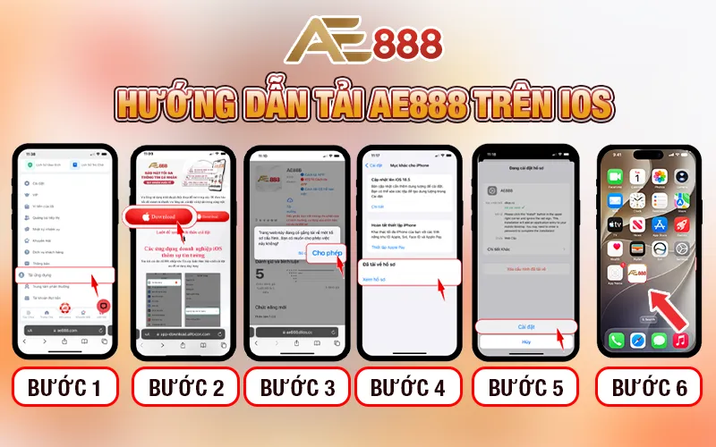 Cách tải app AE888 trên iOS
